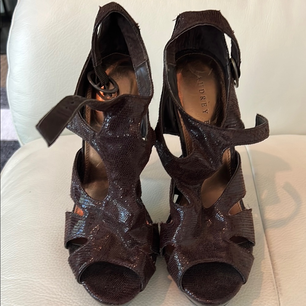 Brown Audrey Brooke Women's Heeled Sandals